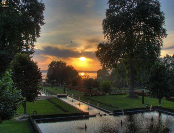 Nishat Bagh at sunset